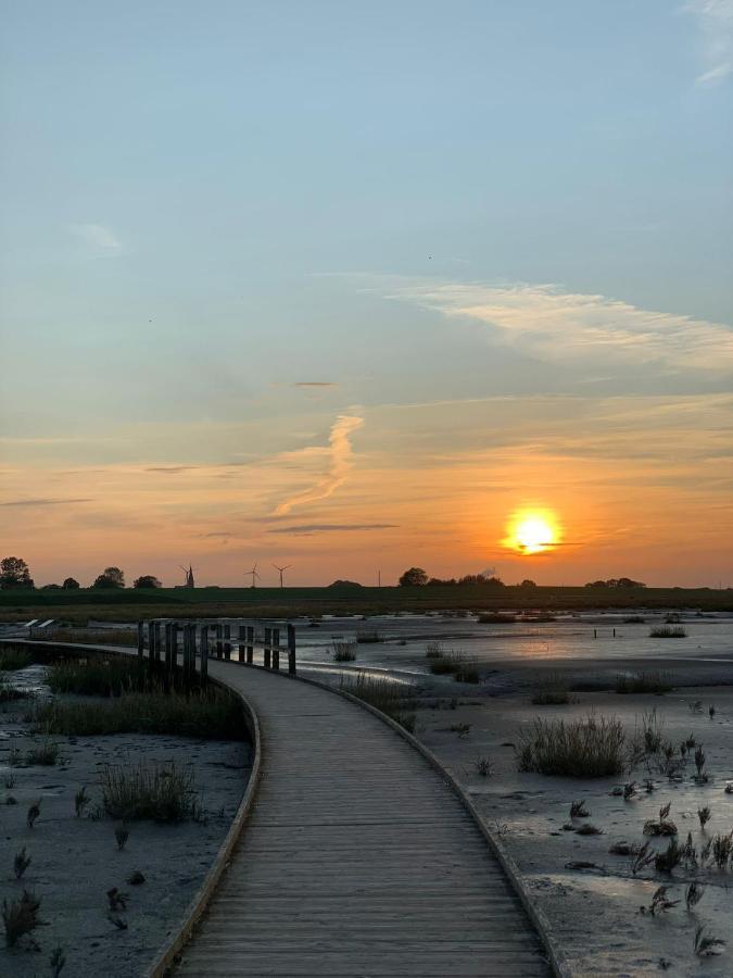 Ferienwohnung Hein Am Nordseedeich Butjadingen Exterior foto